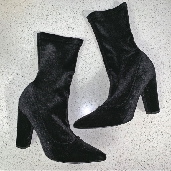 forever 21 velvet boots